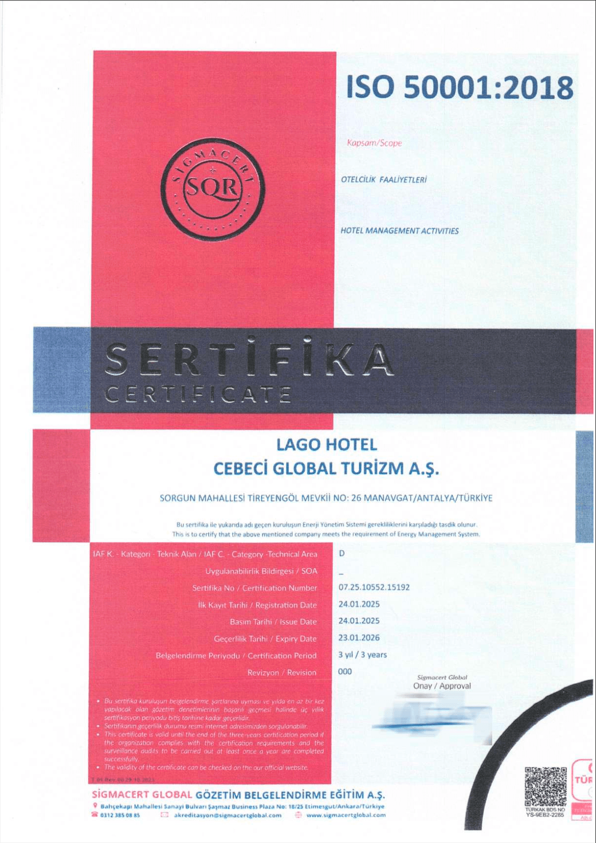 certificate