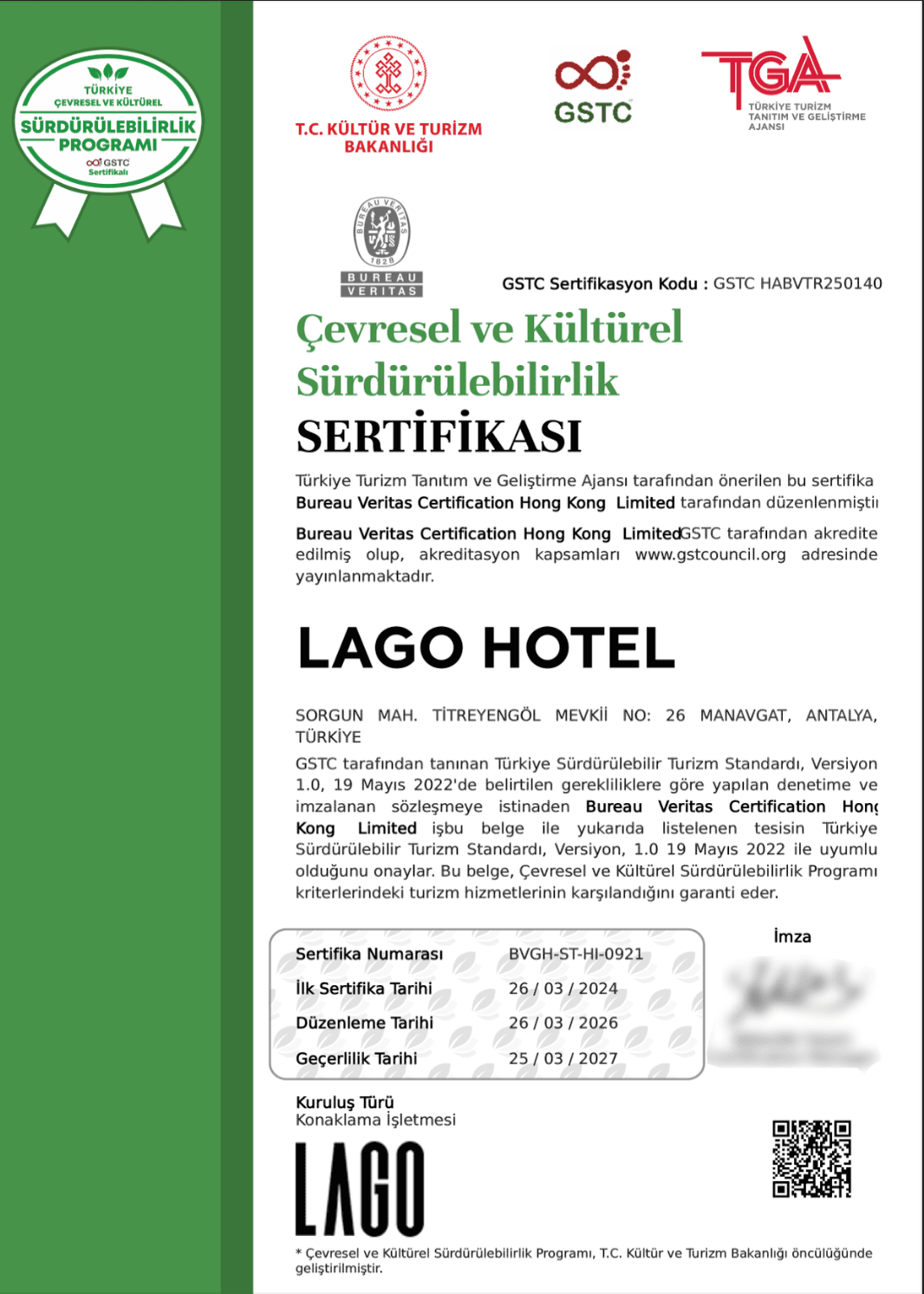 certificate