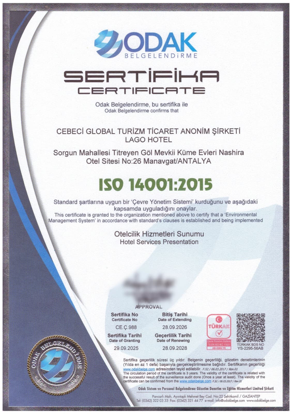 certificate