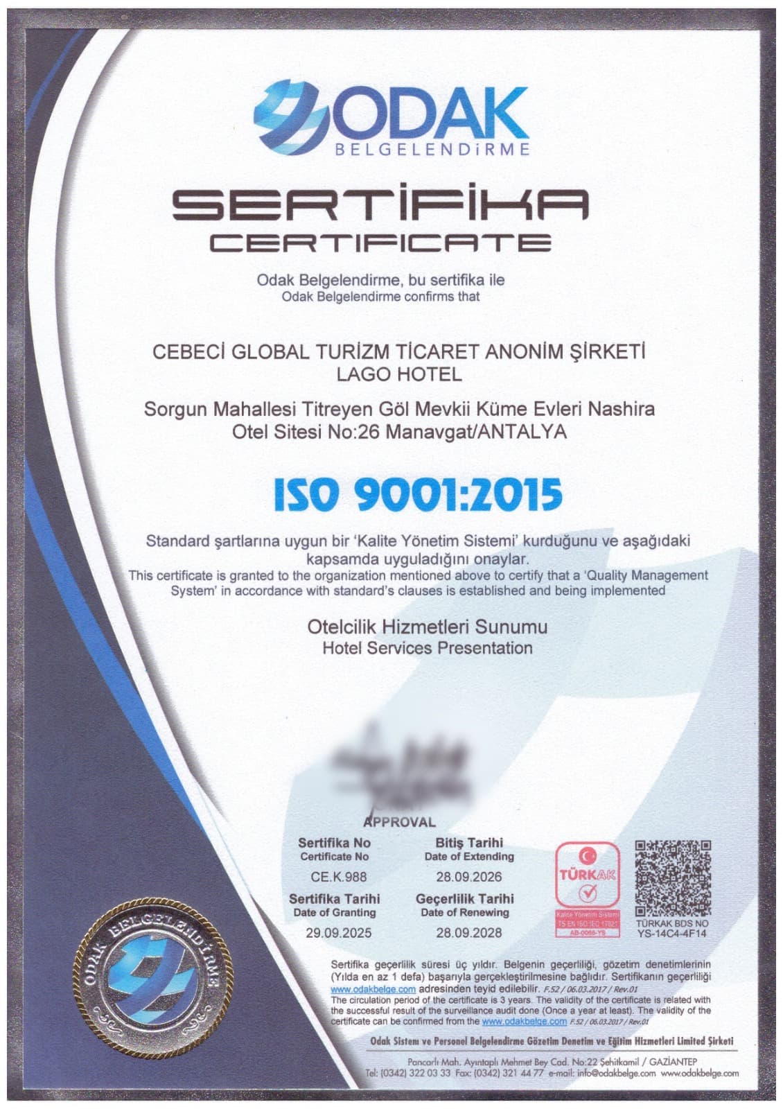 certificate
