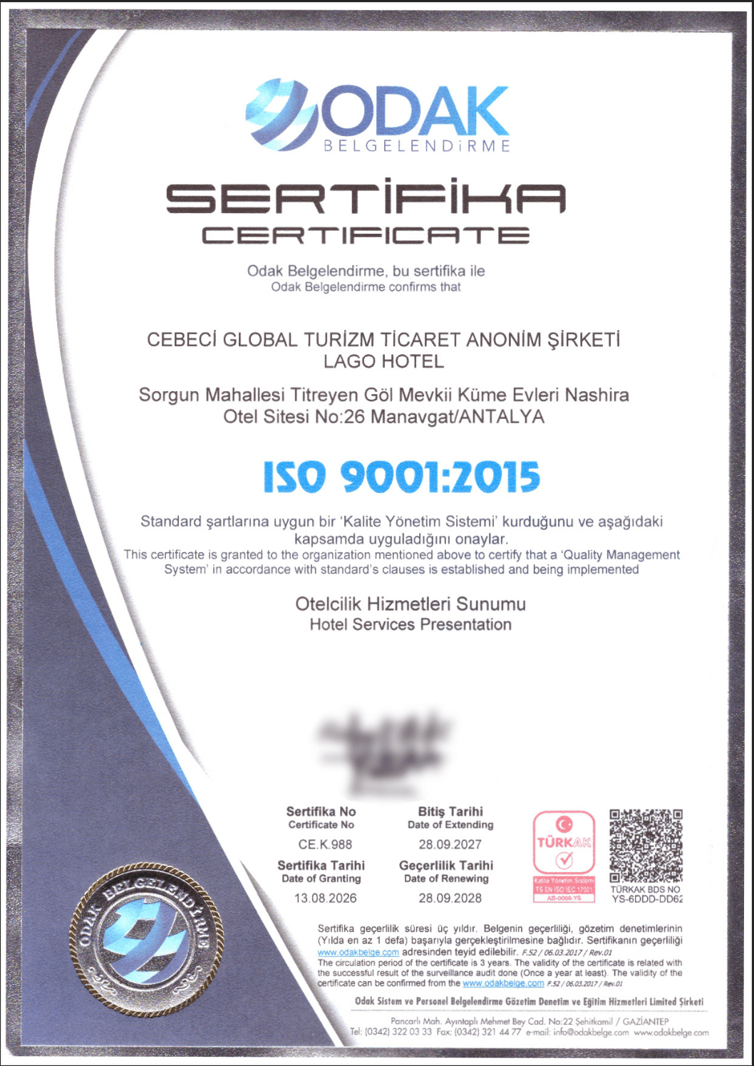 certificate