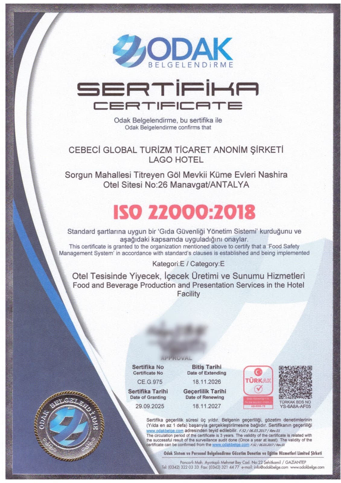 certificate