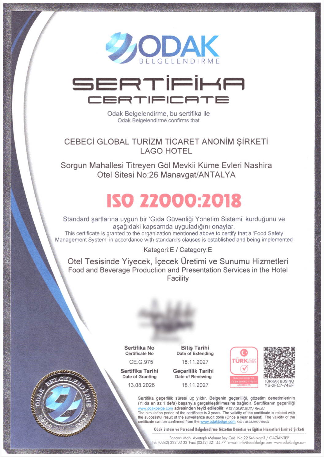 certificate